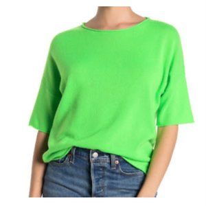 NWT 360 Cashmere - Isla NEON Kermit green Top OS
